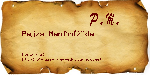 Pajzs Manfréda névjegykártya